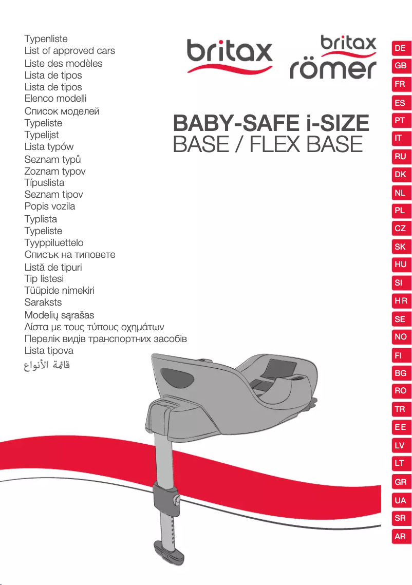 Imagen de la primera página del manual del dispositivo BABY-SAFE i-SIZE