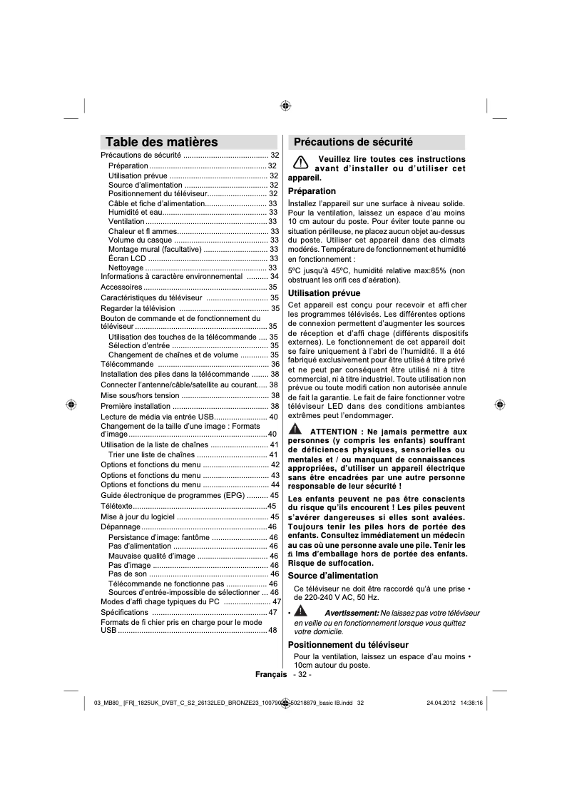 Imagen de la primera página del manual del dispositivo LED-2618