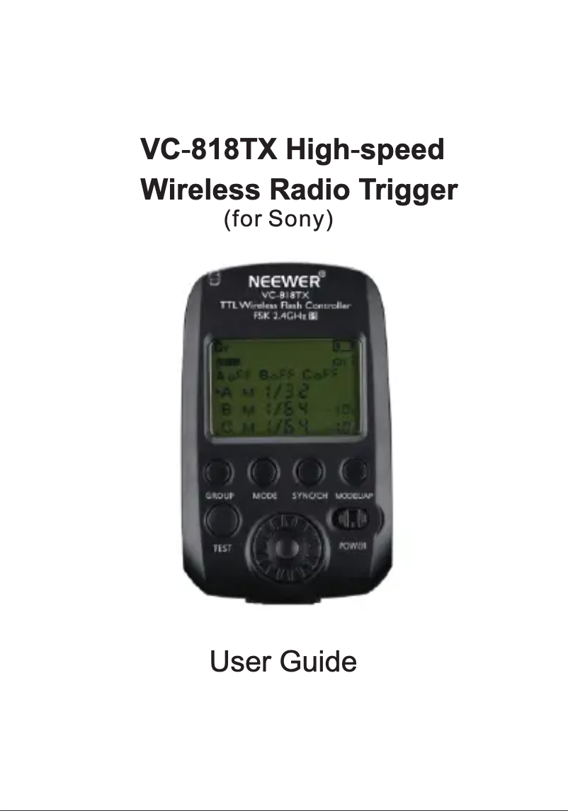 Imagen de la primera página del manual del dispositivo VC-818TX