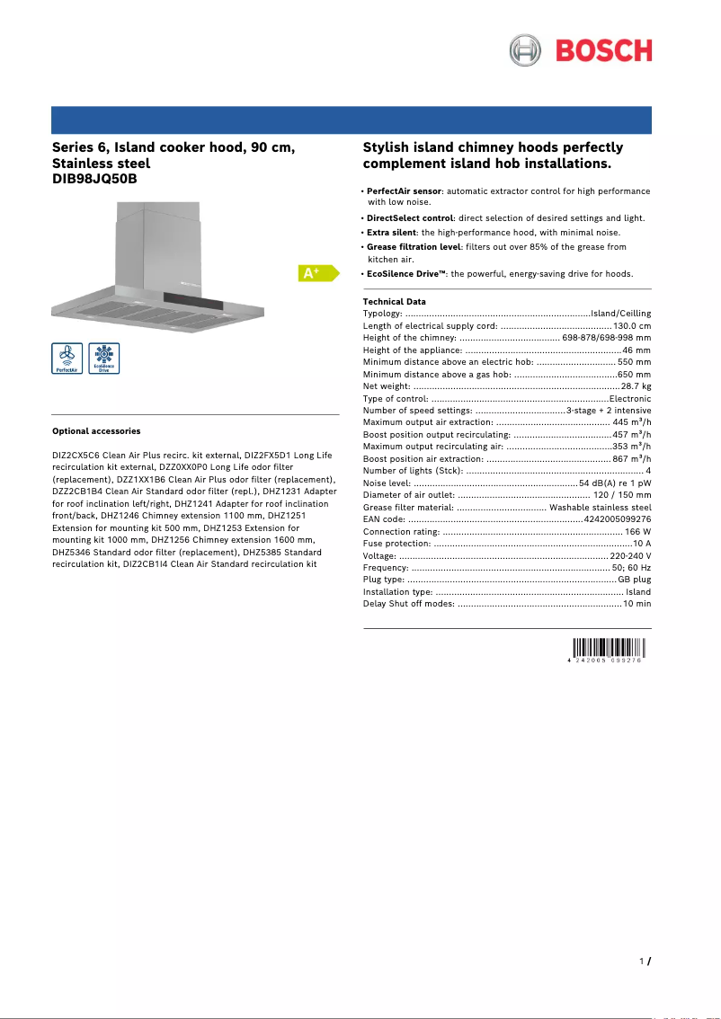 Imagen de la primera página del manual del dispositivo Serie 6 DIB98JQ50B