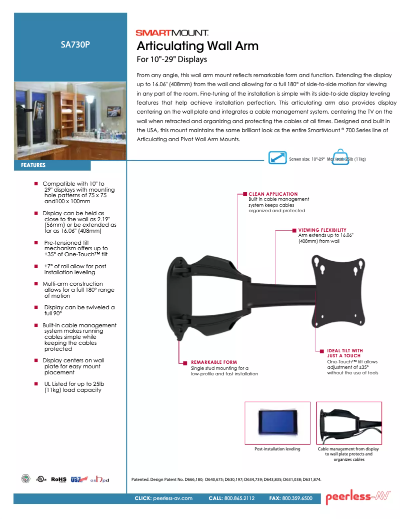 Imagen de la primera página del manual del dispositivo SA730P