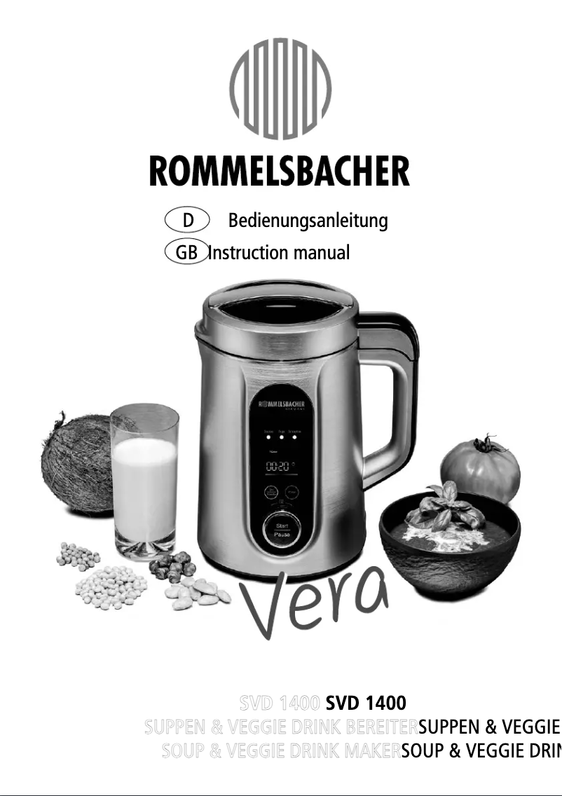 Imagen de la primera página del manual del dispositivo SVD 1400