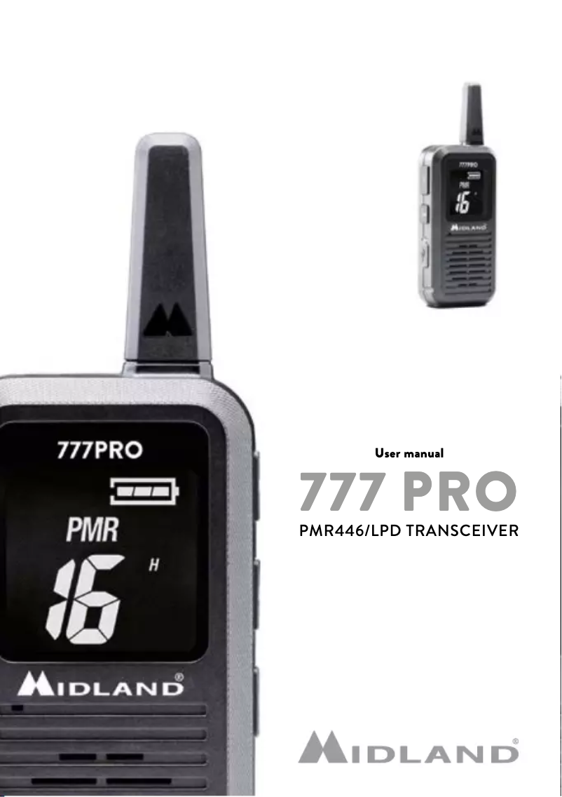 Imagen de la primera página del manual del dispositivo 777 Pro