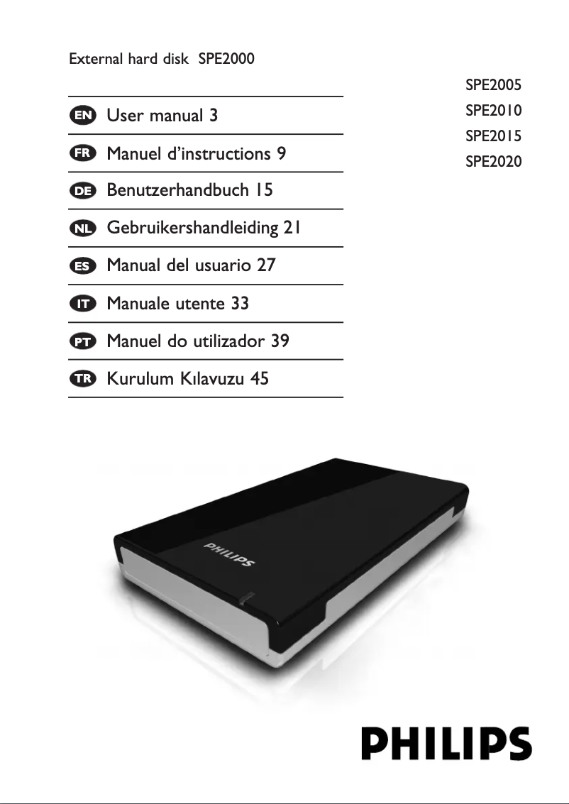 Página 1 del manual Manual de usuario Philips SPE2000