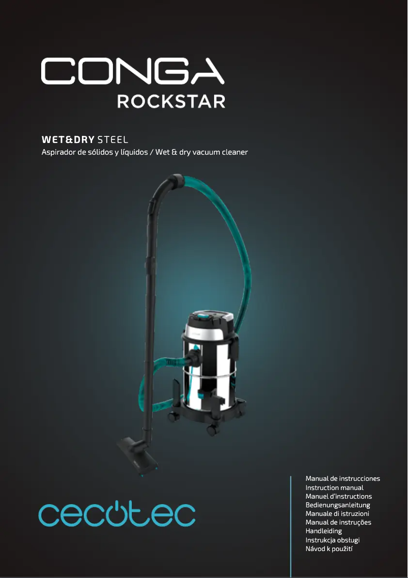 Imagen de la primera página del manual del dispositivo Conga Rockstar Wet & Dry Steel