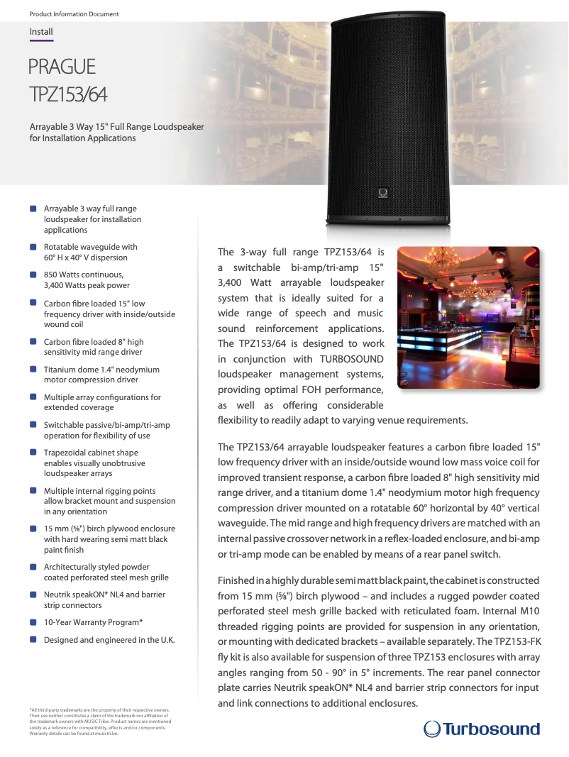 Imagen de la primera página del manual del dispositivo Prague TPZ153/64