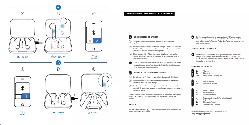 Página 1 del manual Manual de usuario Happy Plugs Air 1 Plus