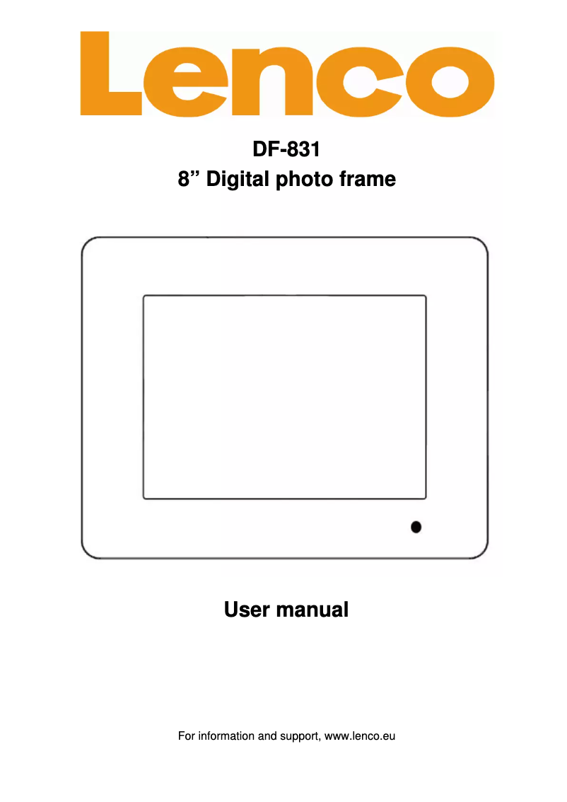 Imagen de la primera página del manual del dispositivo DF-831
