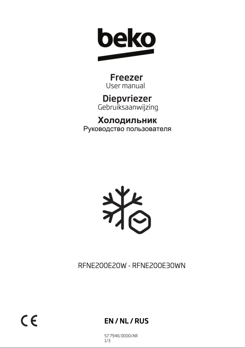 Página 1 del manual Manual de usuario Beko RFSE200T30WN