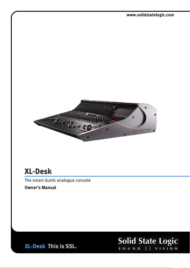 Imagen de la primera página del manual del dispositivo XL-Desk