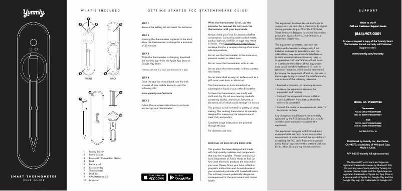 Imagen de la primera página del manual del dispositivo Smart thermometer