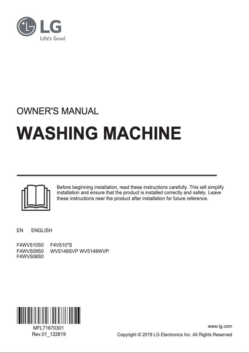 Imagen de la primera página del manual del dispositivo WV5149WVP