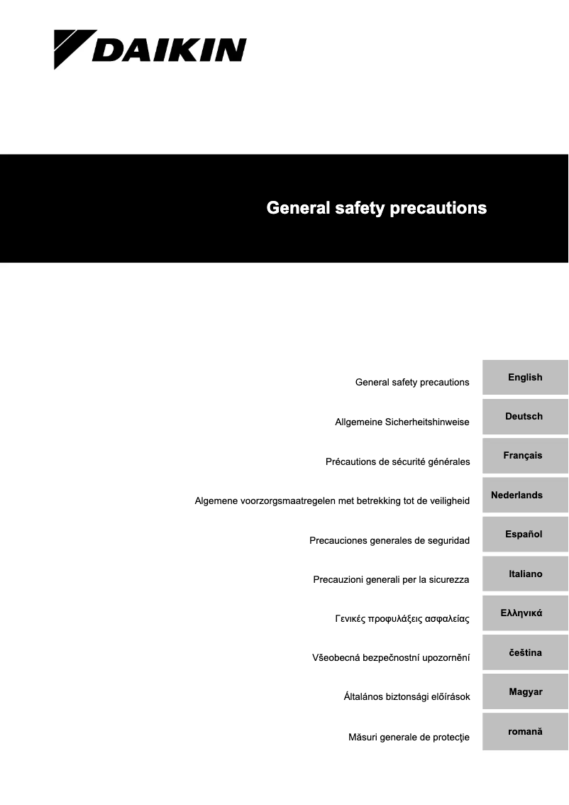 Página 1 del manual Instrucciones de seguridad Daikin LRNUN5A7Y1