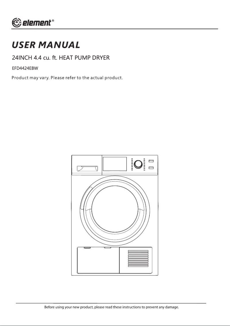 Página 1 del manual Manual de usuario Element EFD4424EBW