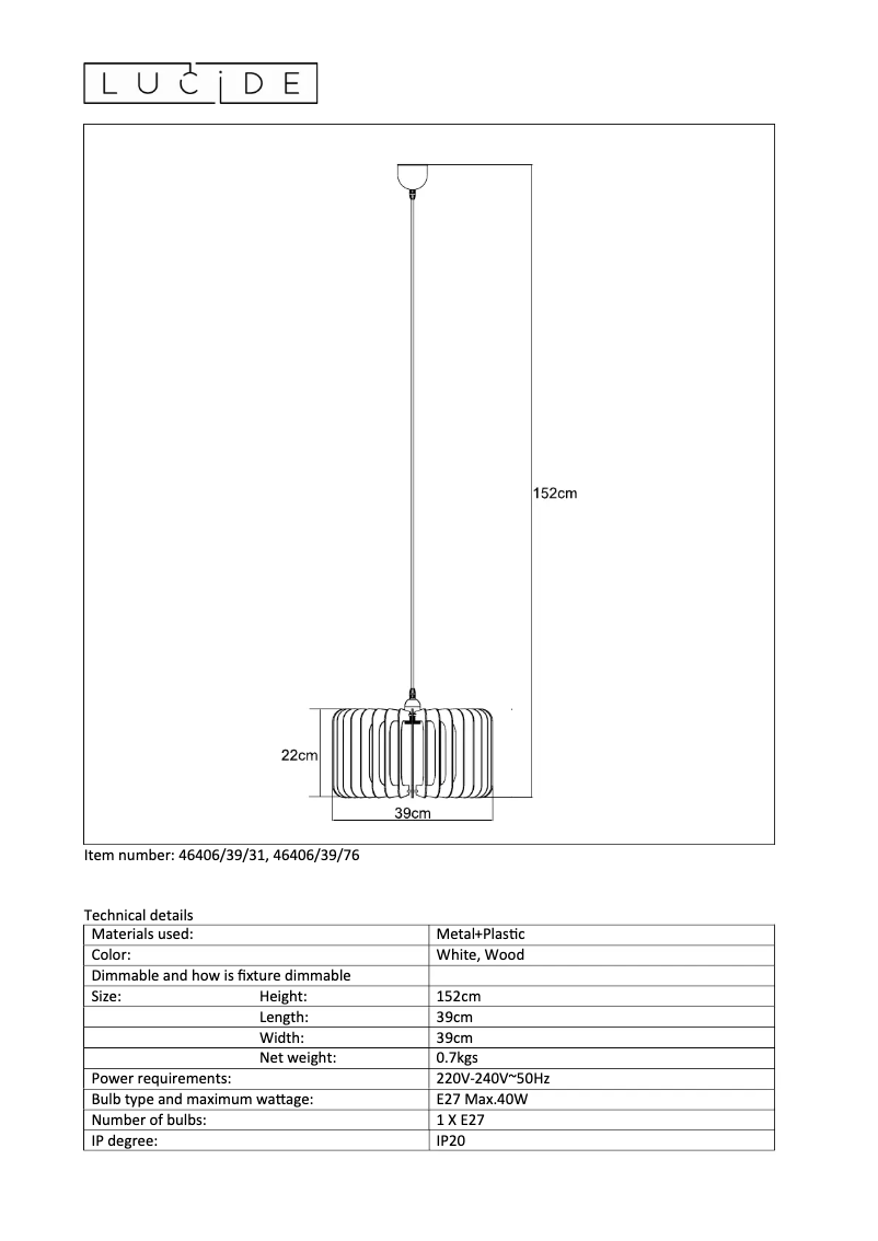 Imagen de la primera página del manual del dispositivo Etta 46406/39/31