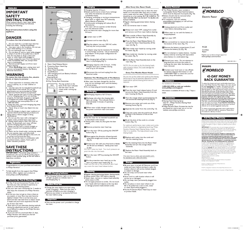Imagen de la primera página del manual del dispositivo 912X