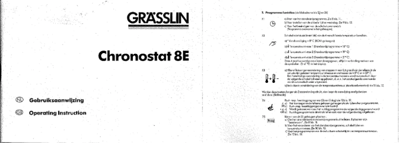 Página 1 del manual Manual de usuario Johnson Control Chronostat 8E