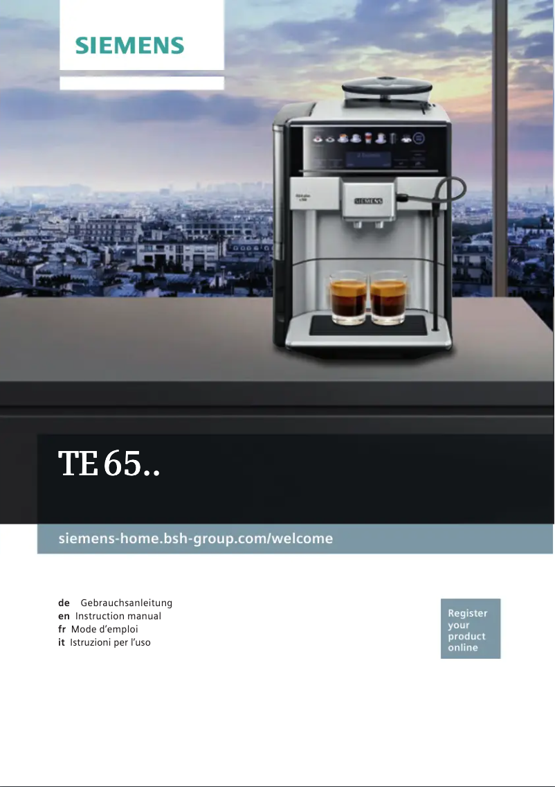 Página 1 del manual Manual de usuario Siemens EQ.6 Plus S100 TE651509DE