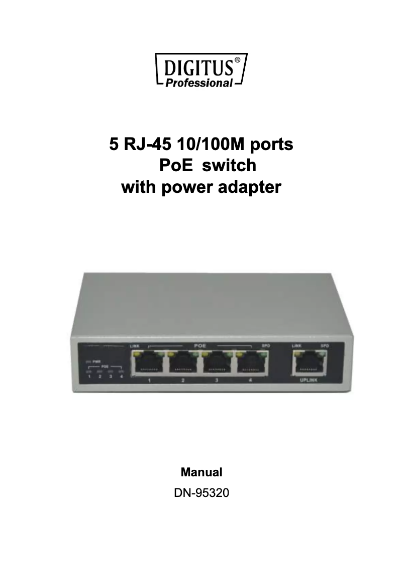 Imagen de la primera página del manual del dispositivo DN-95320