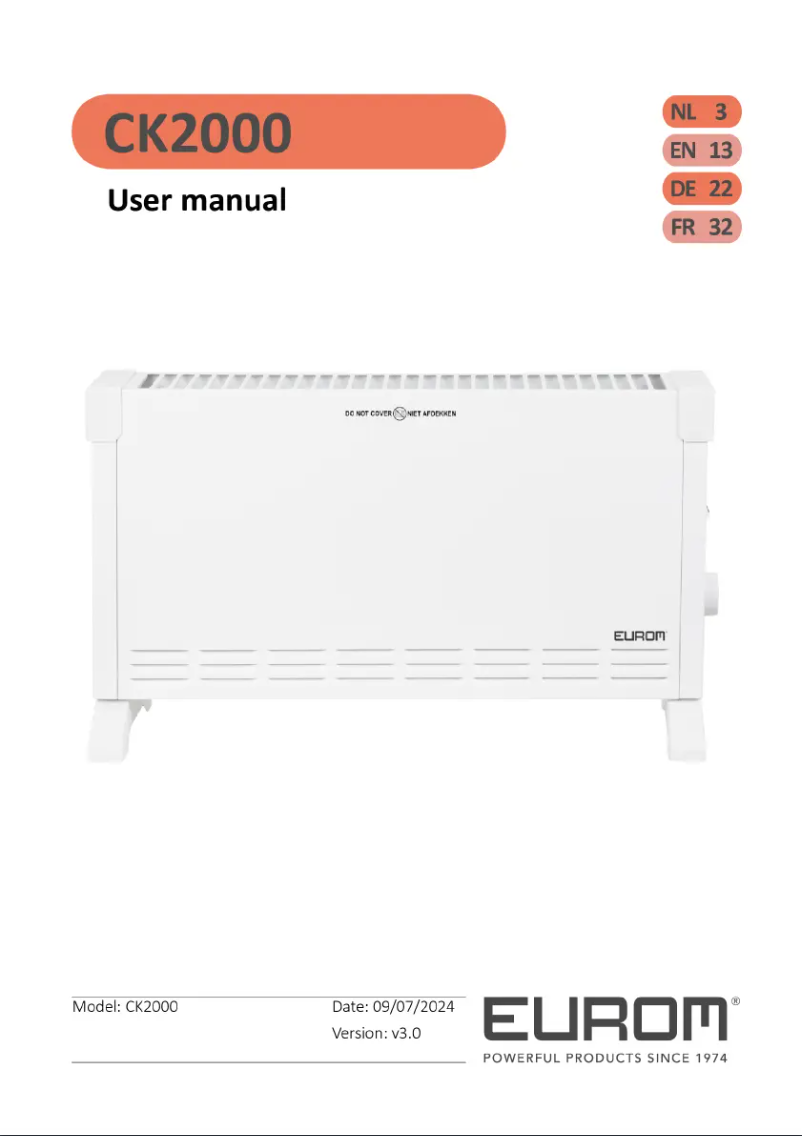Imagen de la primera página del manual del dispositivo CK2000
