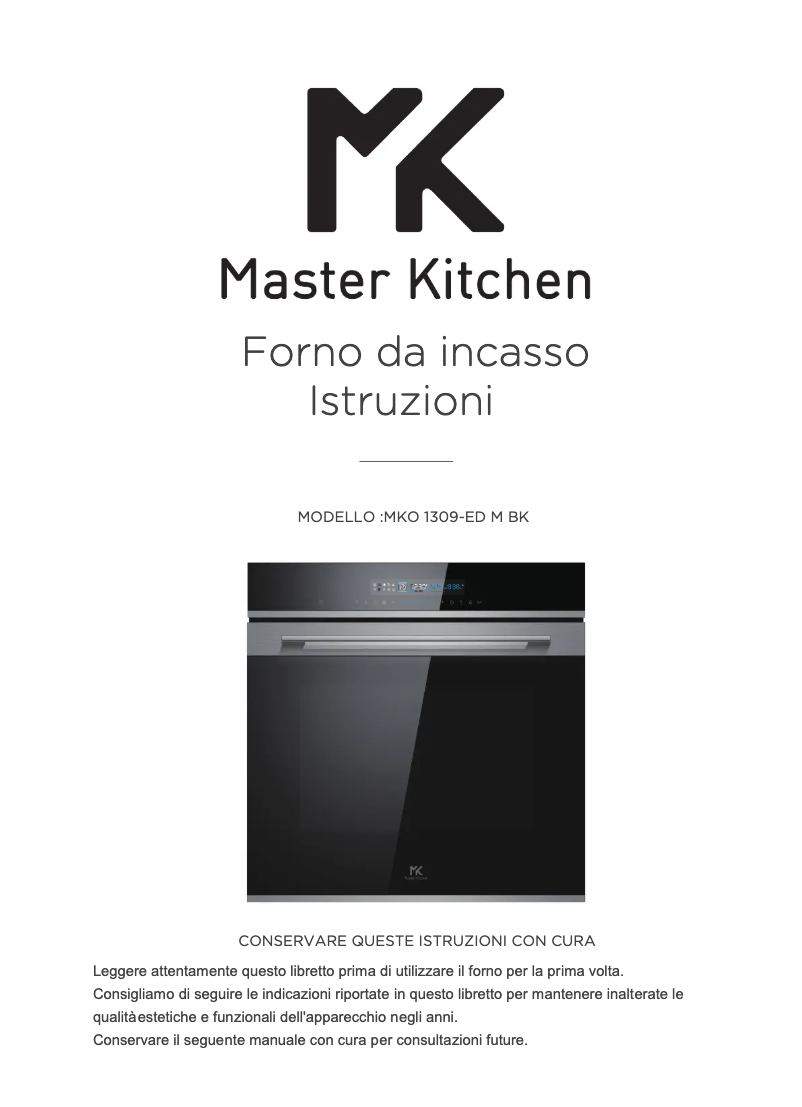 Página 1 del manual Manual de usuario Master Kitchen MKO 1309-ED M BK