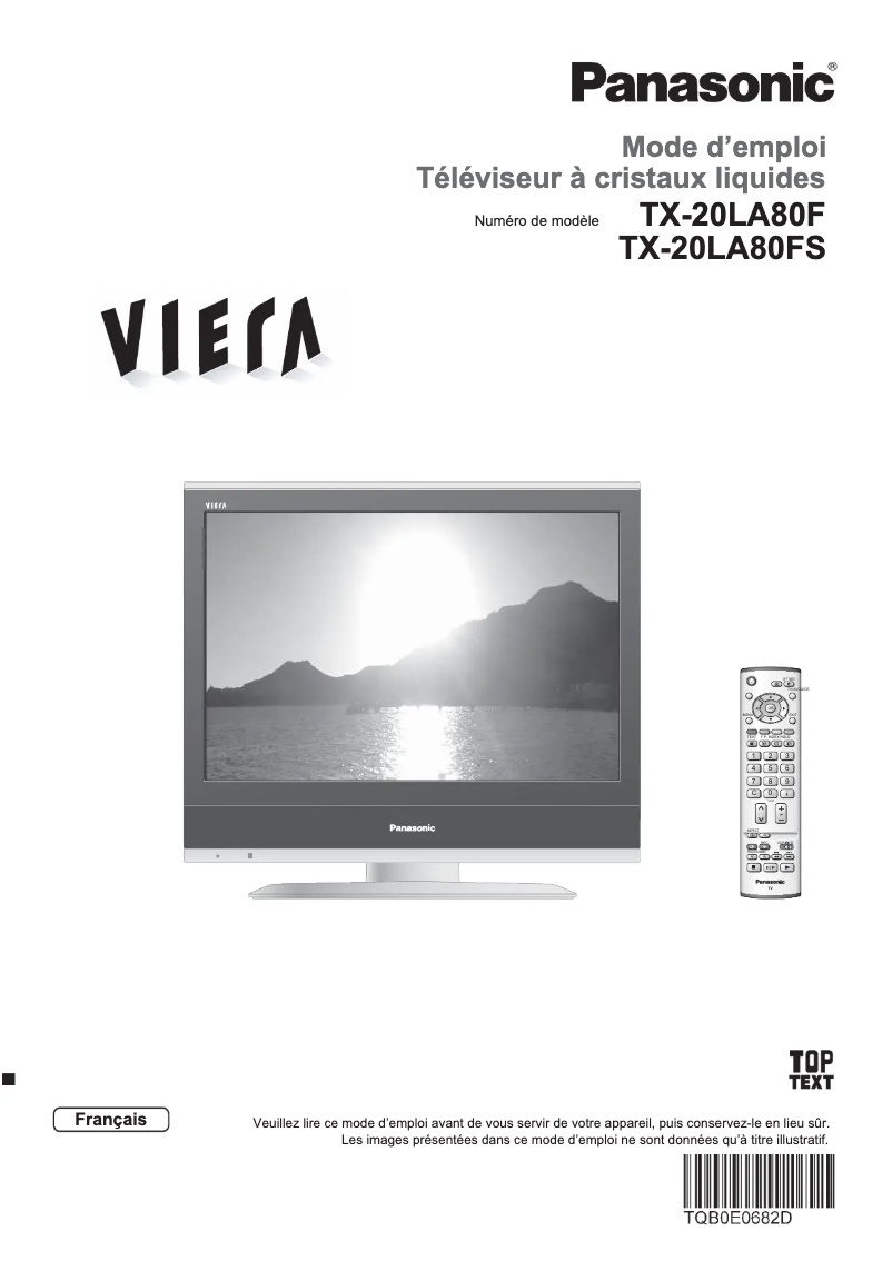 Página 1 del manual Manual de usuario Panasonic Viera TX-20LA80F