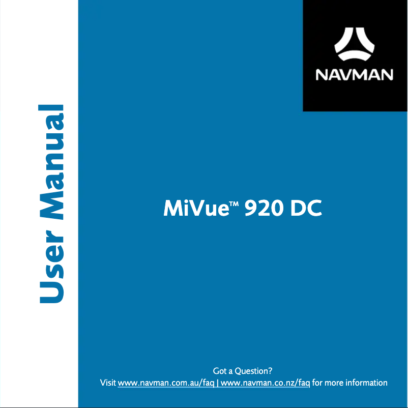 Página 1 del manual Manual de usuario Navman MiVue 920 DC