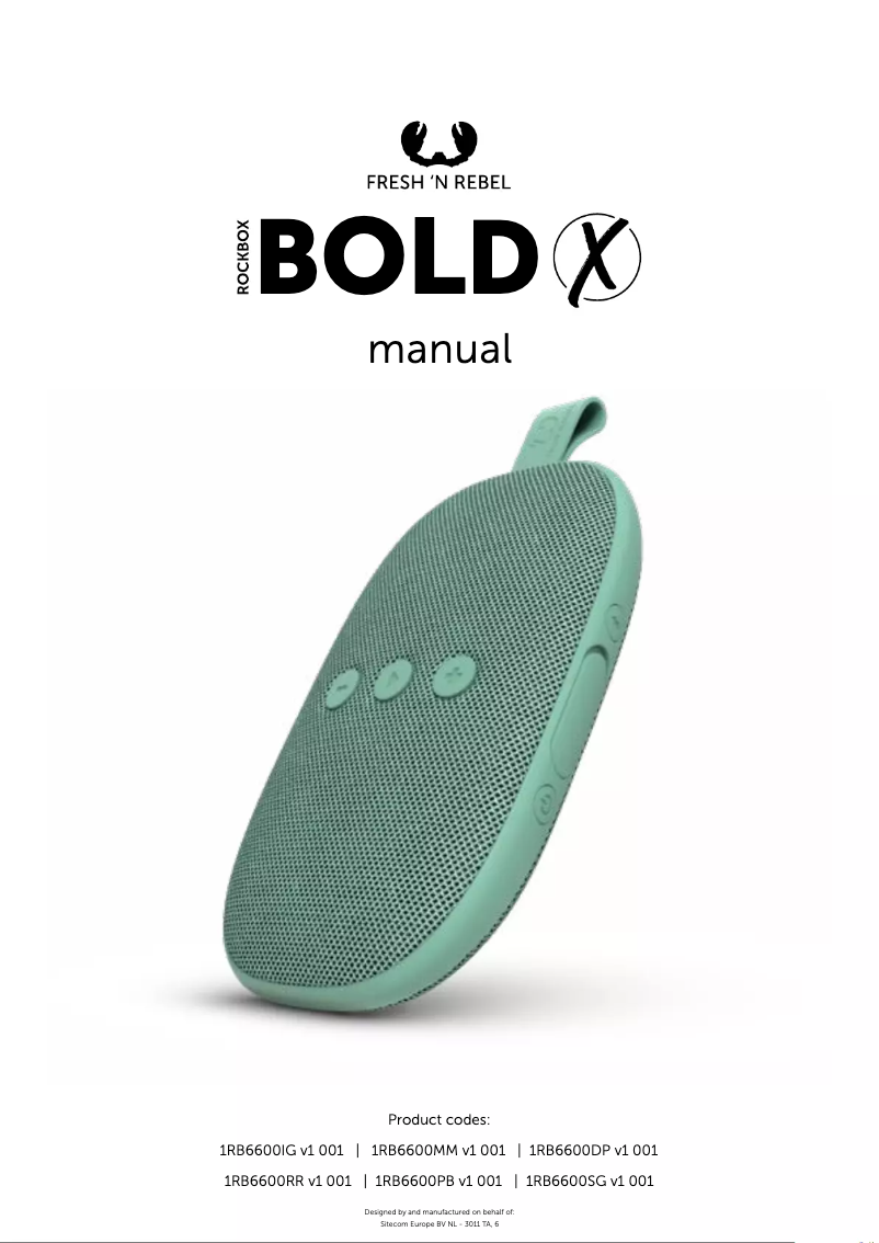 Página 1 del manual Manual de usuario Fresh 'n Rebel Rockbox Bold X