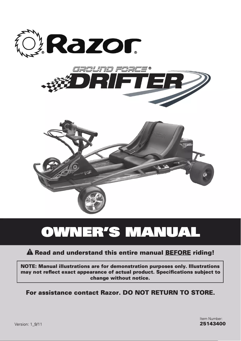 Página 1 del manual Manual de usuario Razor Ground Force Drifter