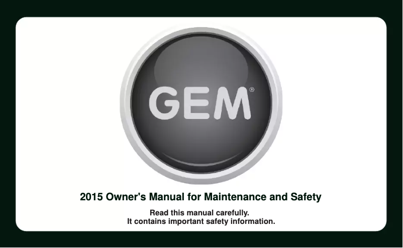 Página 1 del manual Manual de usuario GEM eLXD (2015)