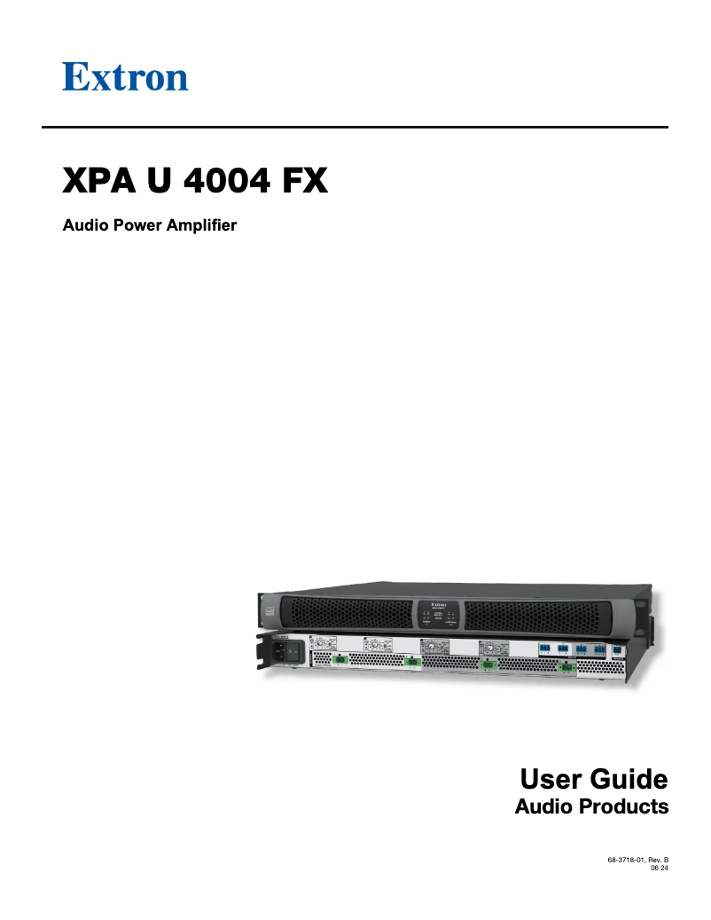 Imagen de la primera página del manual del dispositivo XPA U 4004 FX