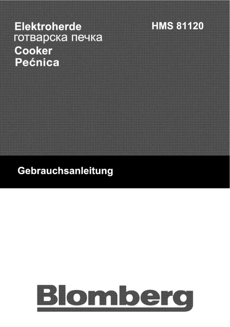 Página 1 del manual Manual de usuario Blomberg HMS 81120