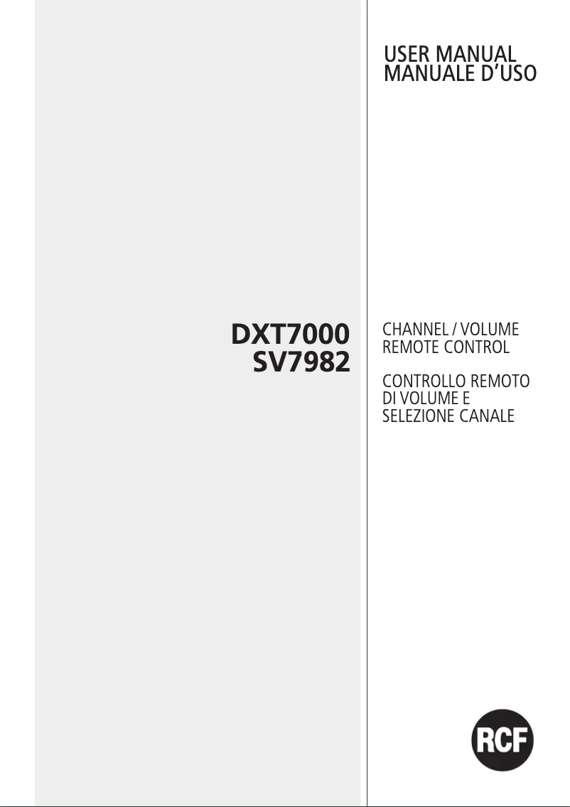 Imagen de la primera página del manual del dispositivo SV 7982