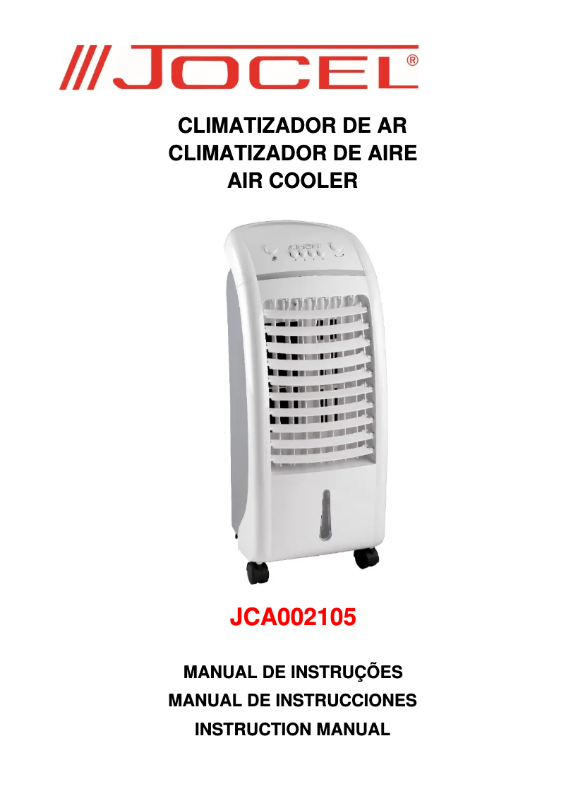 Imagen de la primera página del manual del dispositivo JCA002105