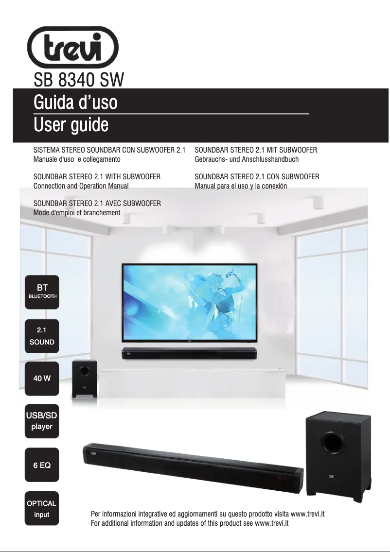 Página 1 del manual Manual de usuario Trevi SB 8340 SW