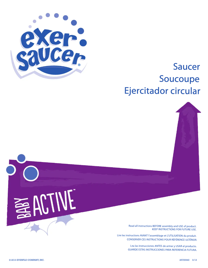 Página 1 del manual Manual de usuario Evenflo Exersaucer Moovin' & Groovin'