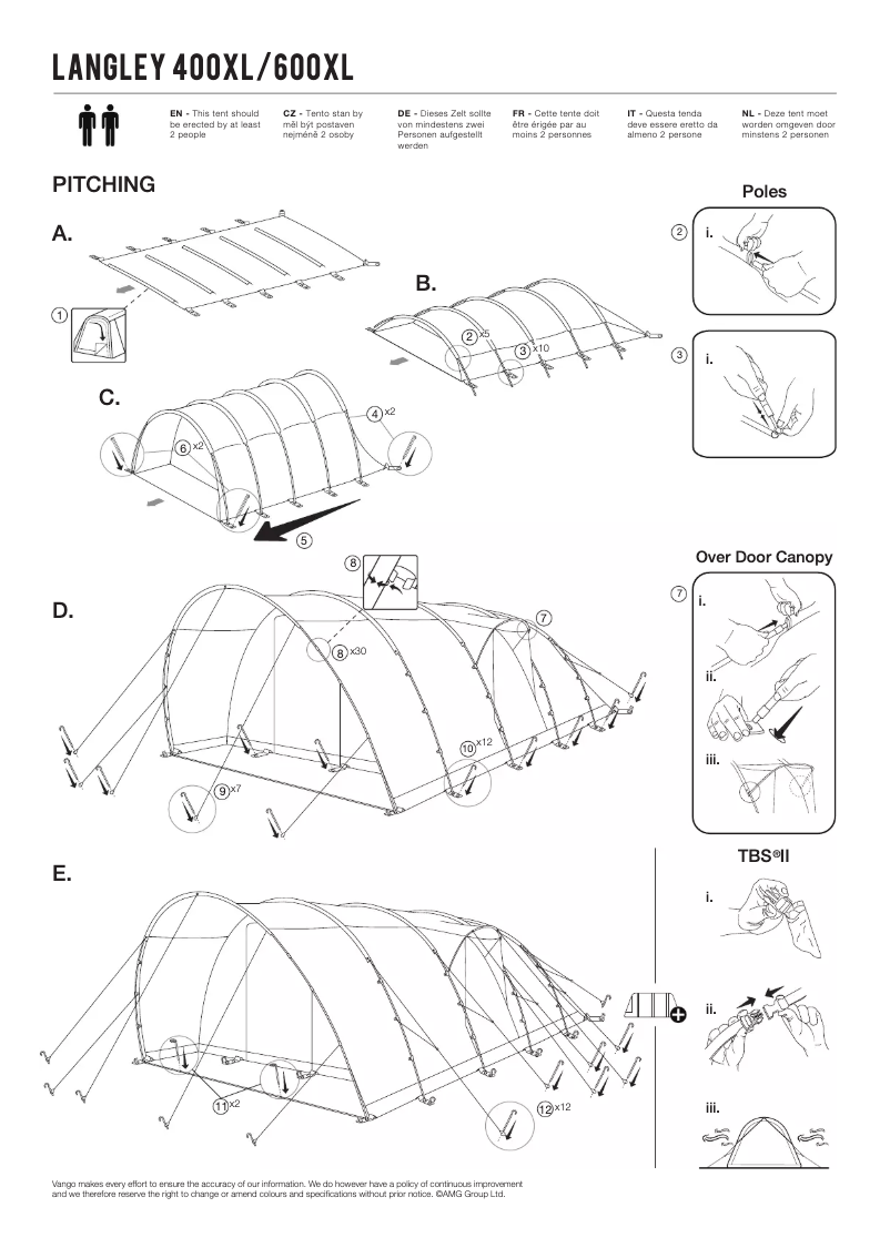 Imagen de la primera página del manual del dispositivo Langley 400XL