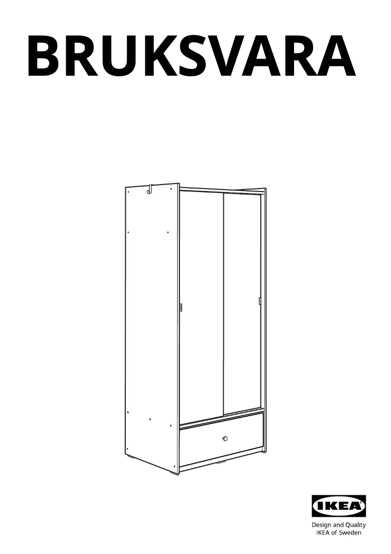 Imagen de la primera página del manual del dispositivo BRUKSVARA 605.758.82