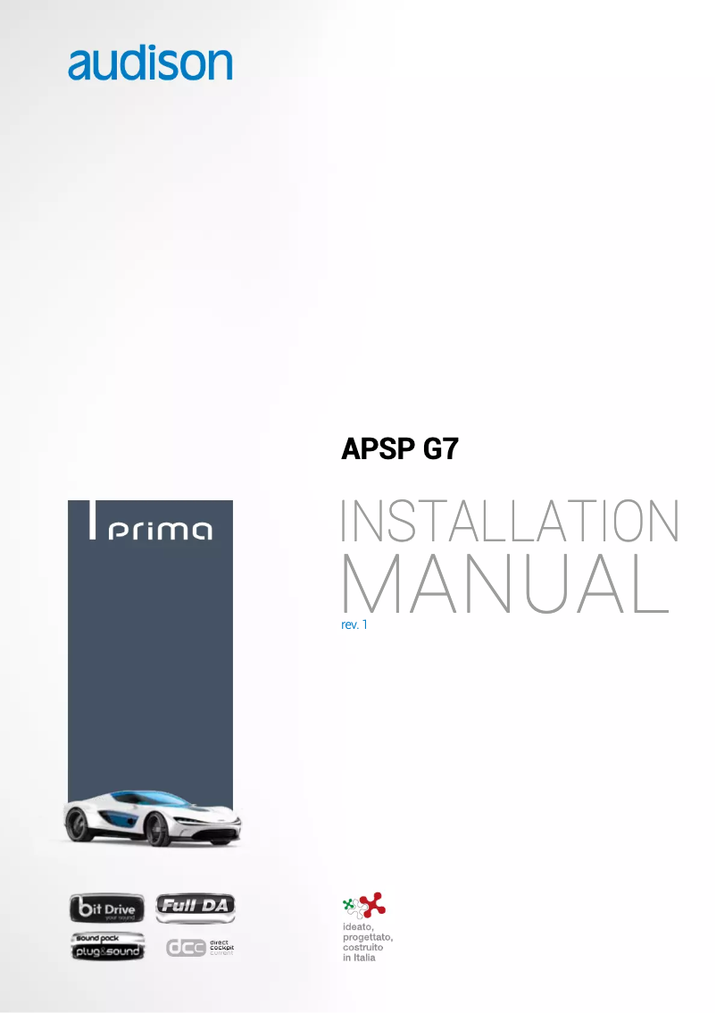 Página 1 del manual Manual de usuario Audison Prima APSP G7