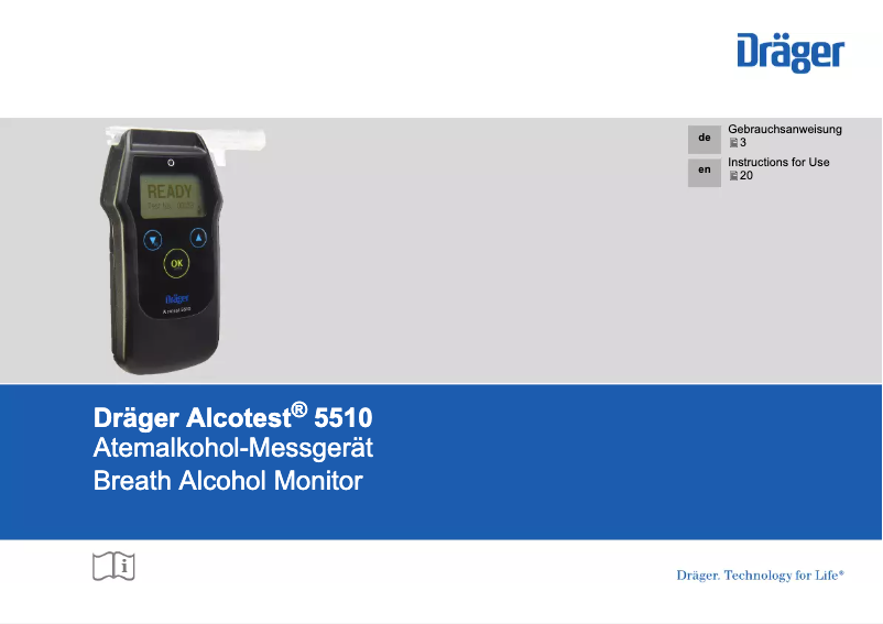 Página 1 del manual Manual de usuario Dräger Alcotest 5510