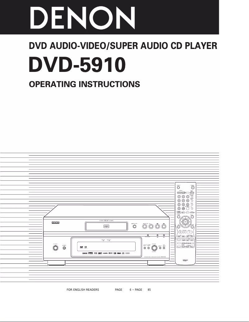 Imagen de la primera página del manual del dispositivo DVD-5910
