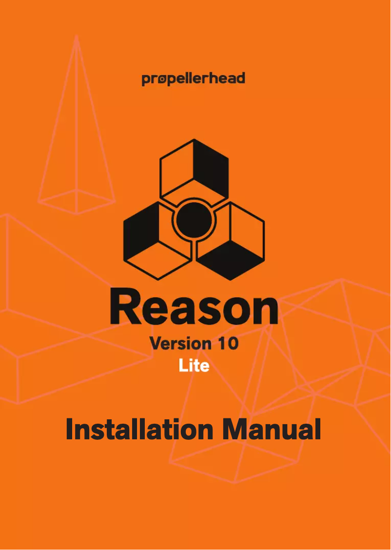 Imagen de la primera página del manual del dispositivo Reason Lite 10.3