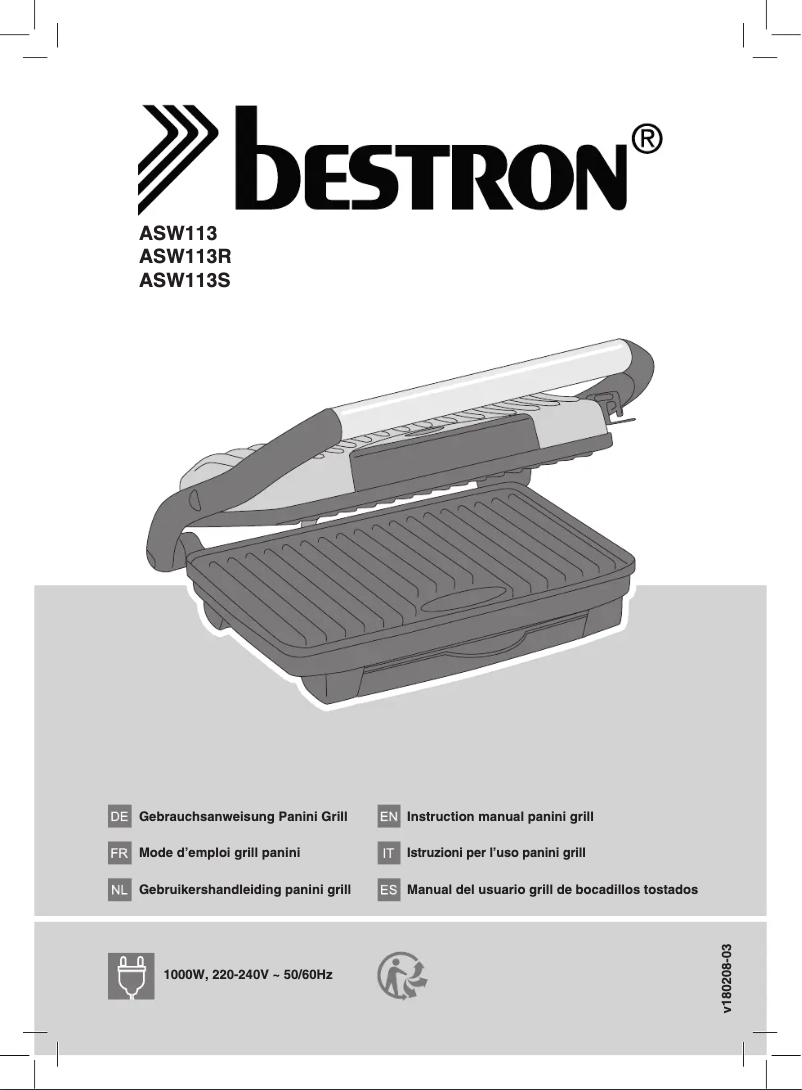Página 1 del manual Manual de usuario Bestron ASW113S