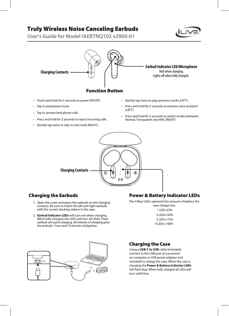 Página nº 1 - Manual de usuario iLive IAEBTNQ102