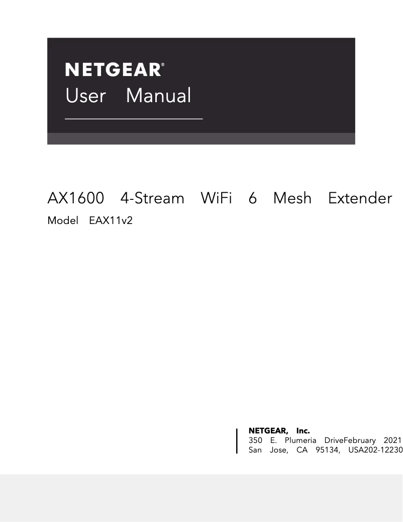 Página nº 1 - Manual de usuario Netgear EAX11v2