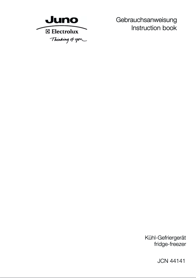 Imagen de la primera página del manual del dispositivo JCN44141