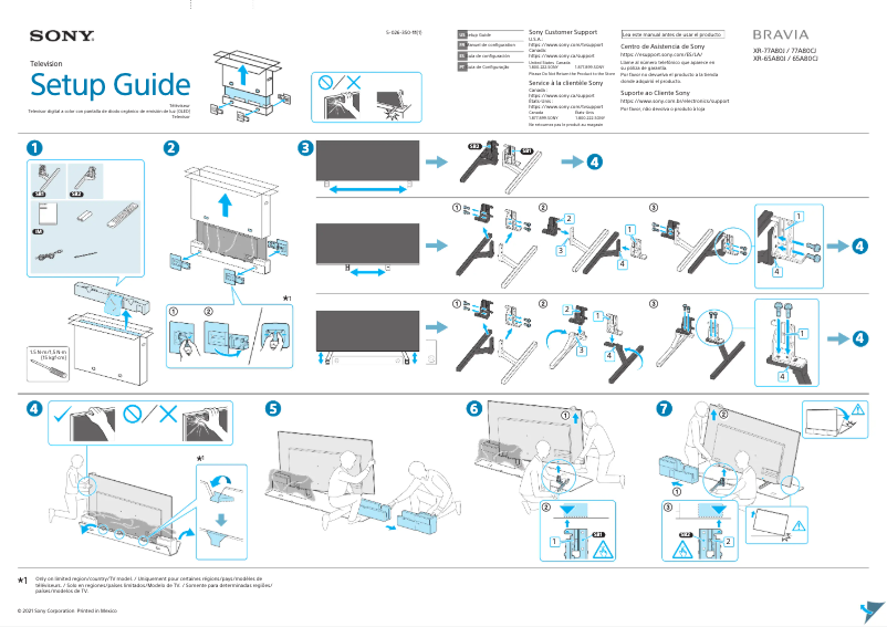 Imagen de la primera página del manual del dispositivo Bravia OLED XR-77A80J