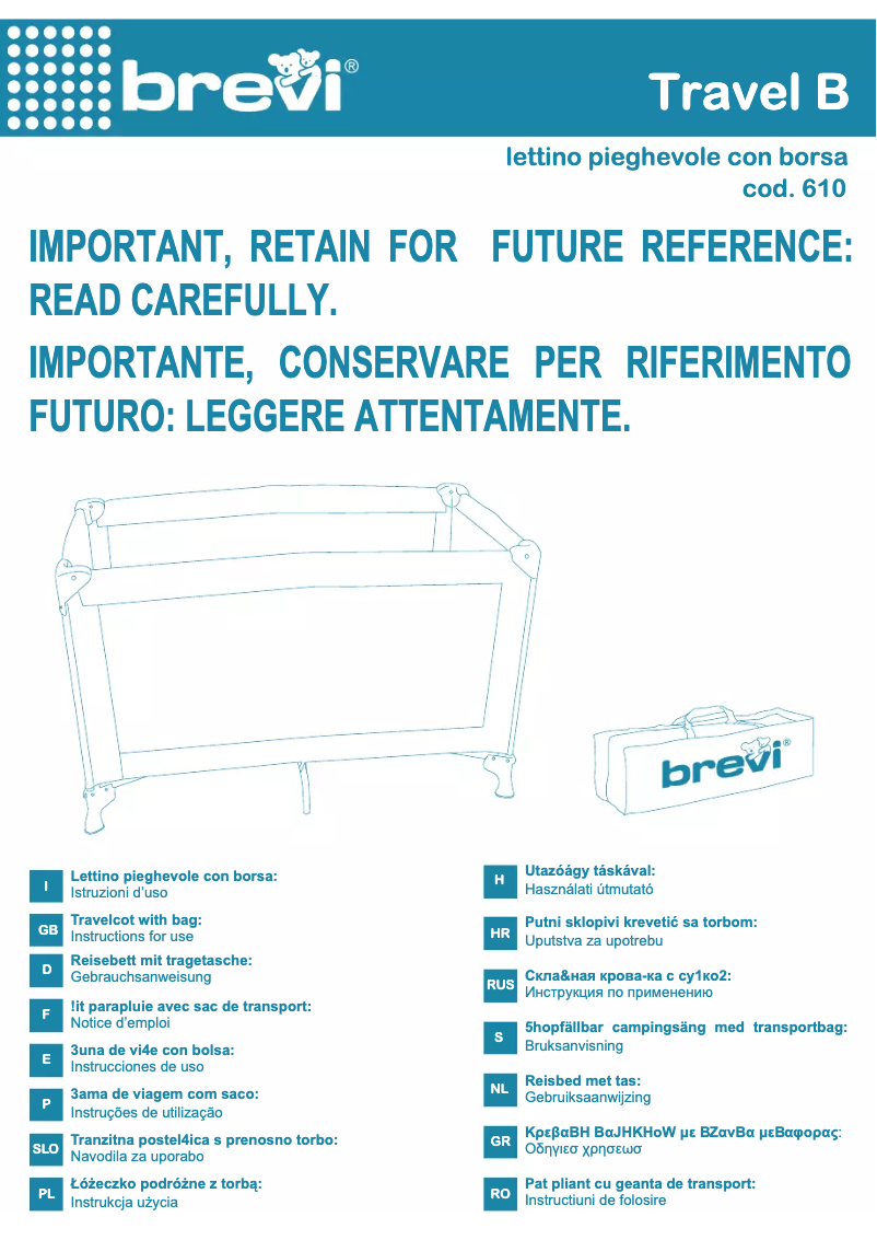 Página 1 del manual Manual de usuario Brevi Travel B
