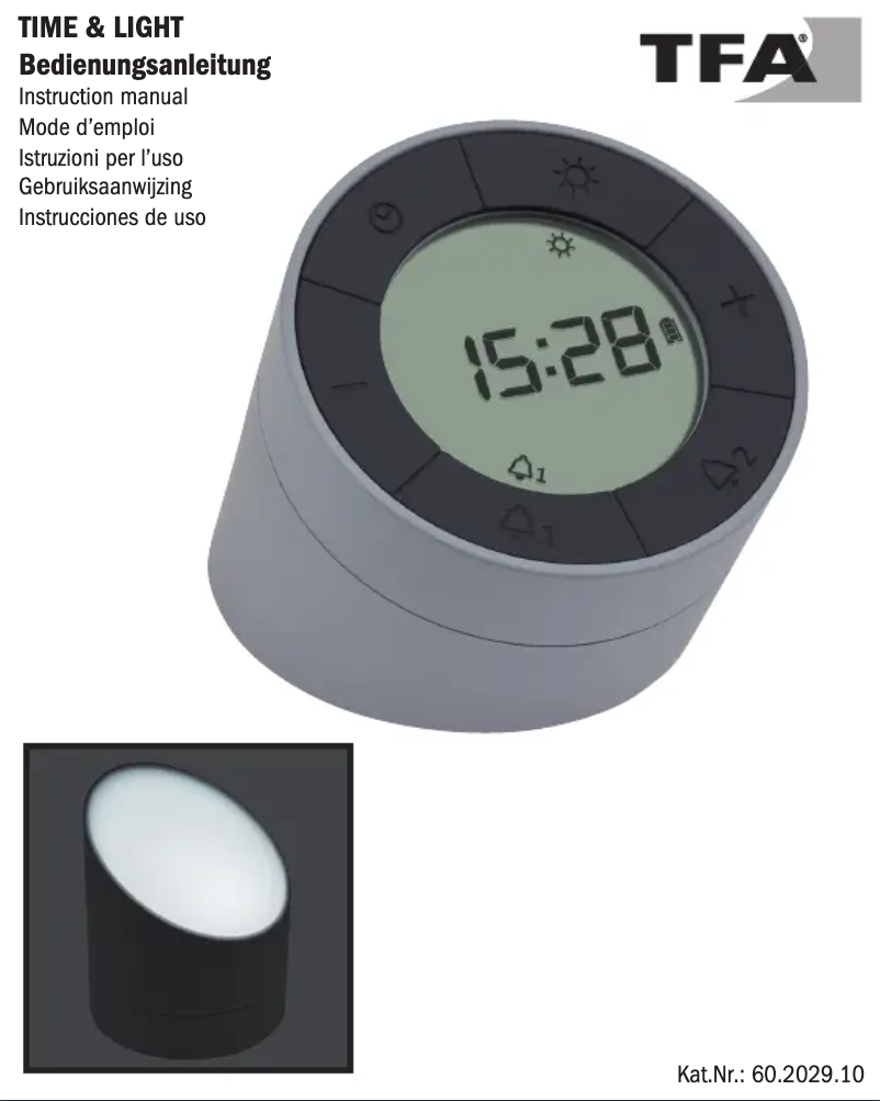 Imagen de la primera página del manual del dispositivo Time & Light 60.2029.10