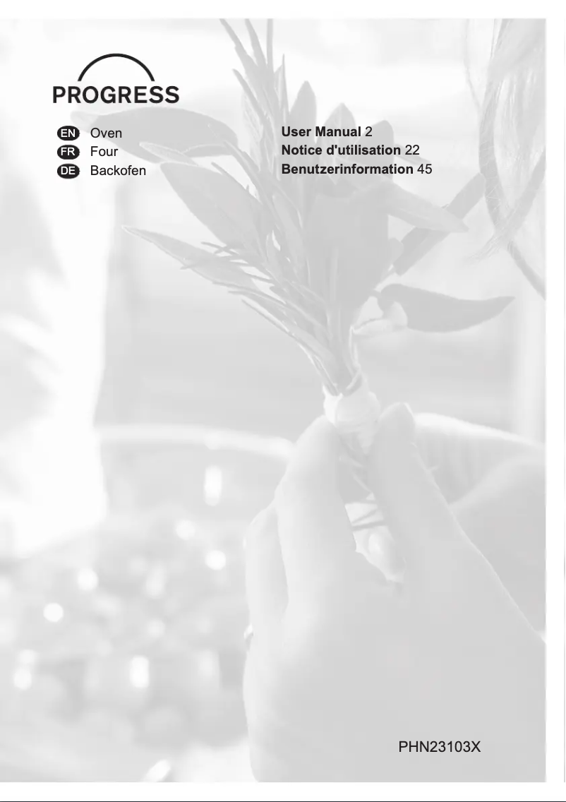 Página nº 1 - Manual de usuario Progress PHN23103X